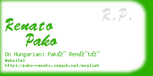 renato pako business card